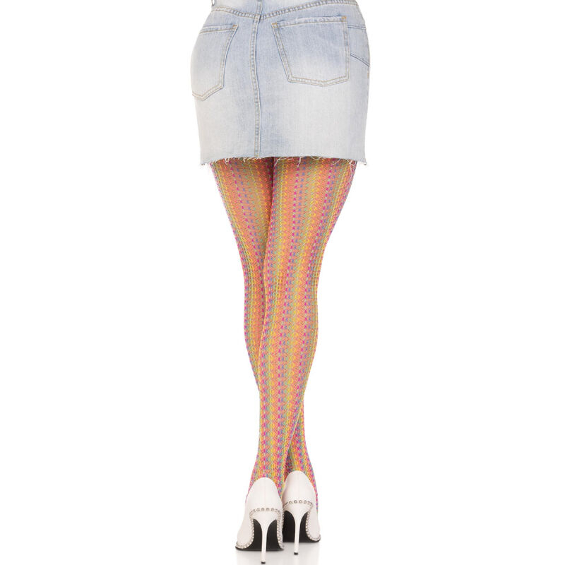 Alternative view of LEG AVENUE - MULTICOLOR CROCHET STOCKINGS