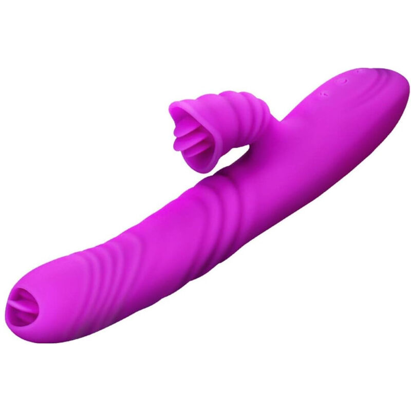Alternative view of ARMONY - ANGELIA MULTIFUNCTION VIBRATOR DOUBLE TONGUE VIOLET HEAT EFFECT