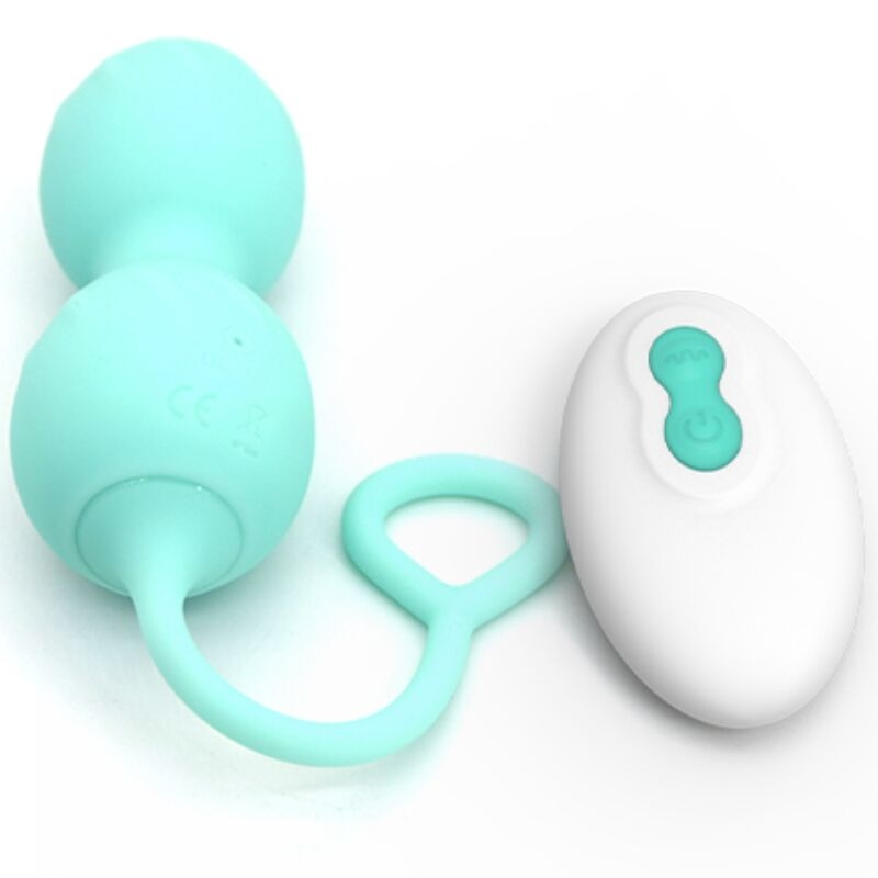 Alternative view of ARMONY - BLOSSOMS VAGINAL DUMBBELL VIBRATION REMOTE CONTROL 10 VIBRATIONS GREEN