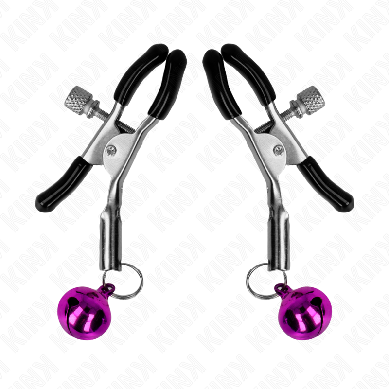 Alternative view of KINK - PURPLE SINGLE BELL NIPPLE CLAMP 6 CM