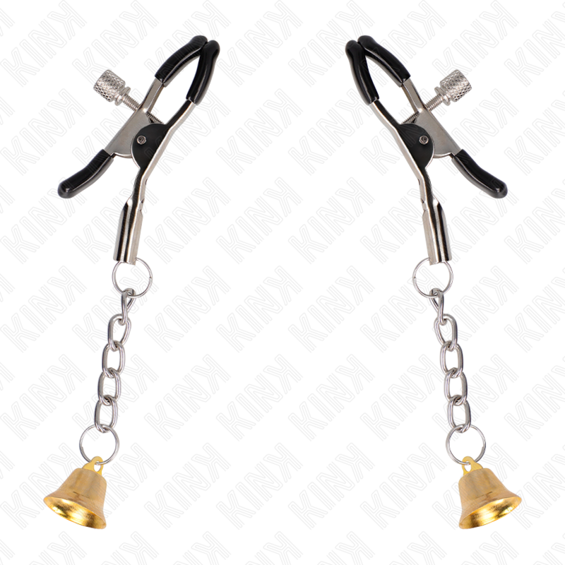 Alternative view of KINK - GOLD BELL PENDANT NIPPLE CLAMPS 6 CM