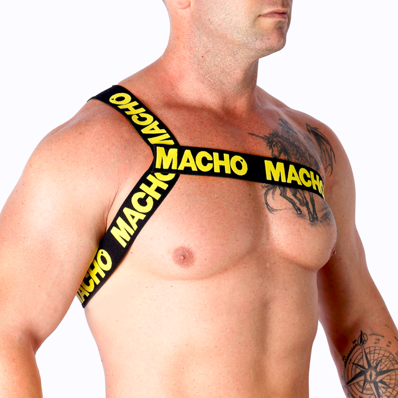 Alternative view of MACHO - ROMAN HARNESS YELLOW S/M