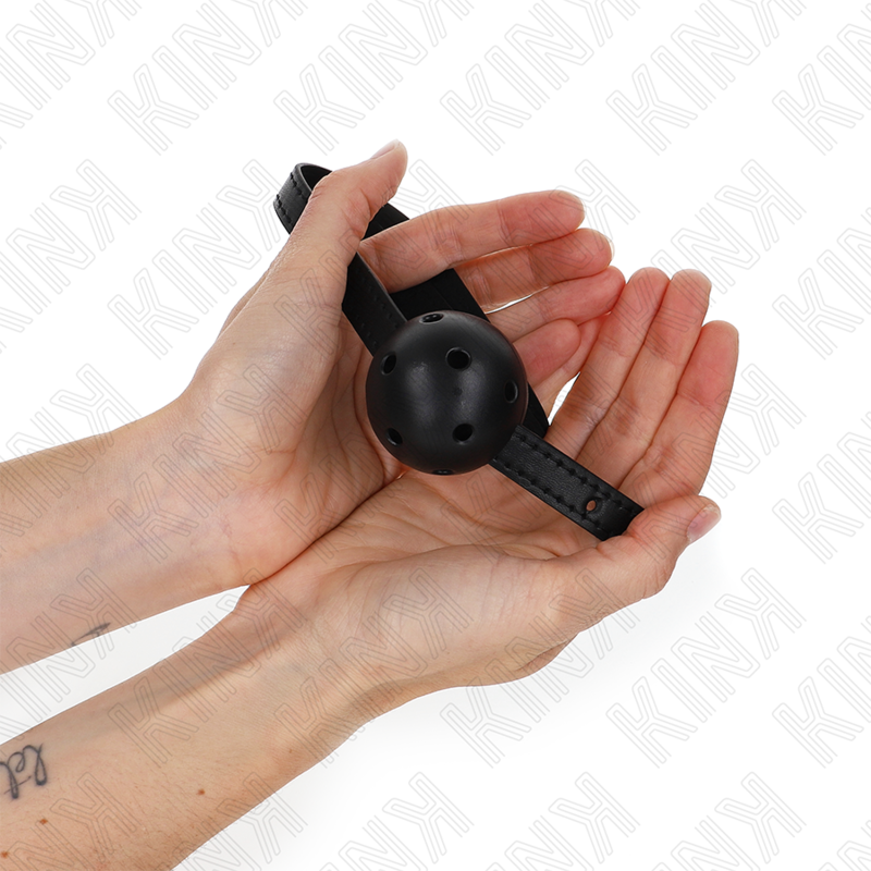 Alternative view of KINK - SIMPLICITY BLACK BREATHABLE BALL 4.5 CM GAG 62 x 1.5 CM