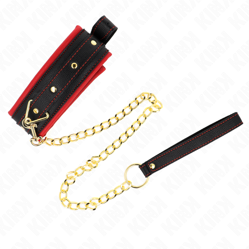Alternative view of KINK - COLLAR WITH PLAIN FABRIC LEASH ADJUSTABLE 33-48 CM X 5.7 CM