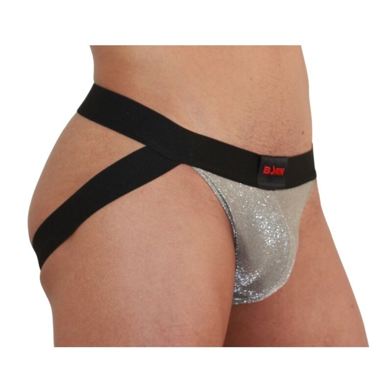 Alternative view of BURN - 001 JOCK SHINY BEIGE / BLACK S