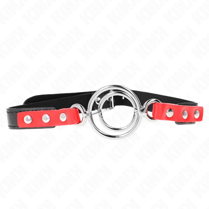 Alternative view of KINK - GAG WITH MULTIPLE O-RINGS 4 / 4.8 CM RED 38 X 56 CM