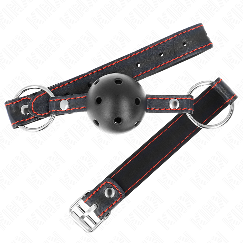 Alternative view of KINK - HOLLOW HARD BLACK BALL GAG MODEL 2 65 x 2.5 CM