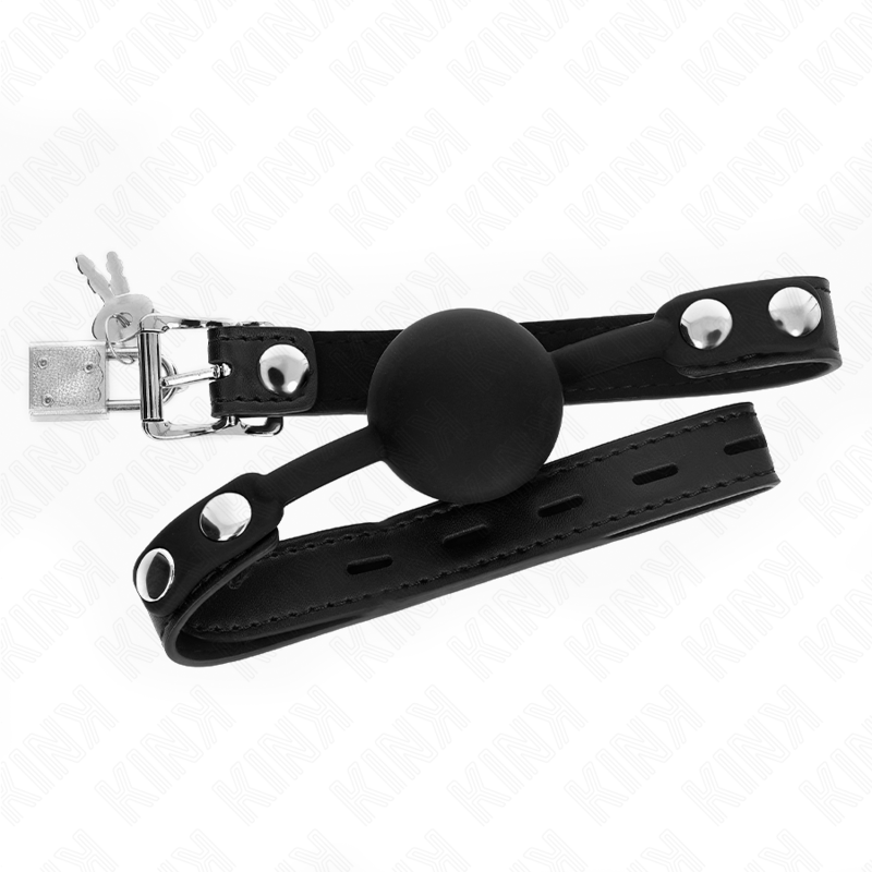 Alternative view of KINK - MODEL 1 SILICONE BALL 4 CM GAG WITH LOCK 60 x 2 CM