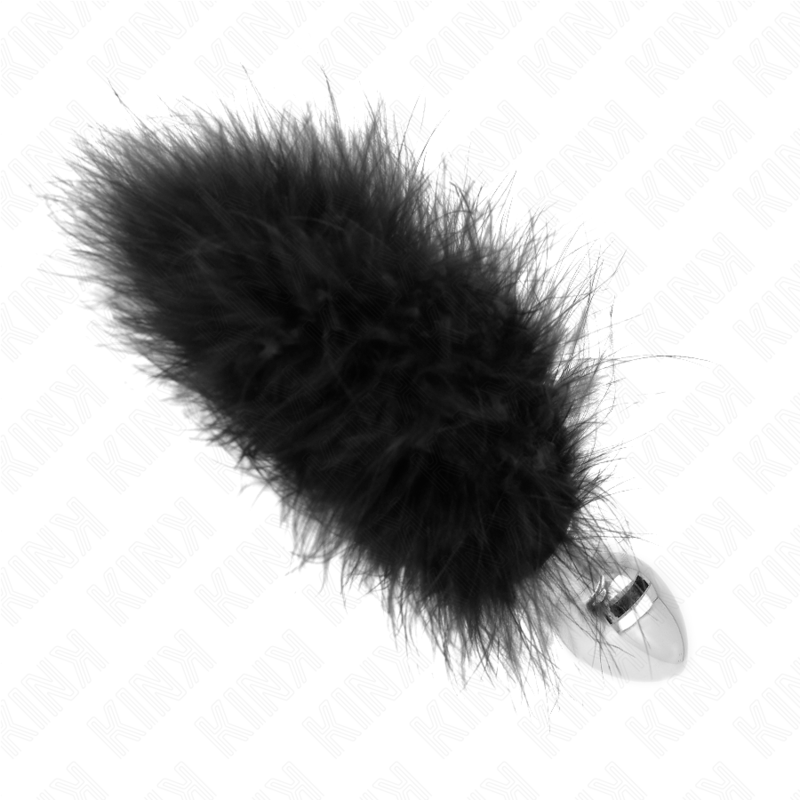 Alternative view of KINK - STAINLESS STEEL ANAL PLUG 11 x 7 CM WITH FEATHER 11 CM