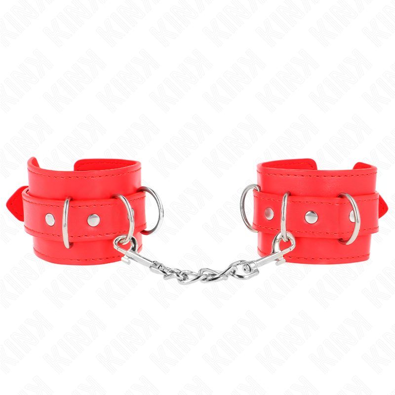 Alternative view of KINK - 3 D-RING WRIST RESTRAINTS ADJUSTABLE RED 17.5-25 CM X 6 CM