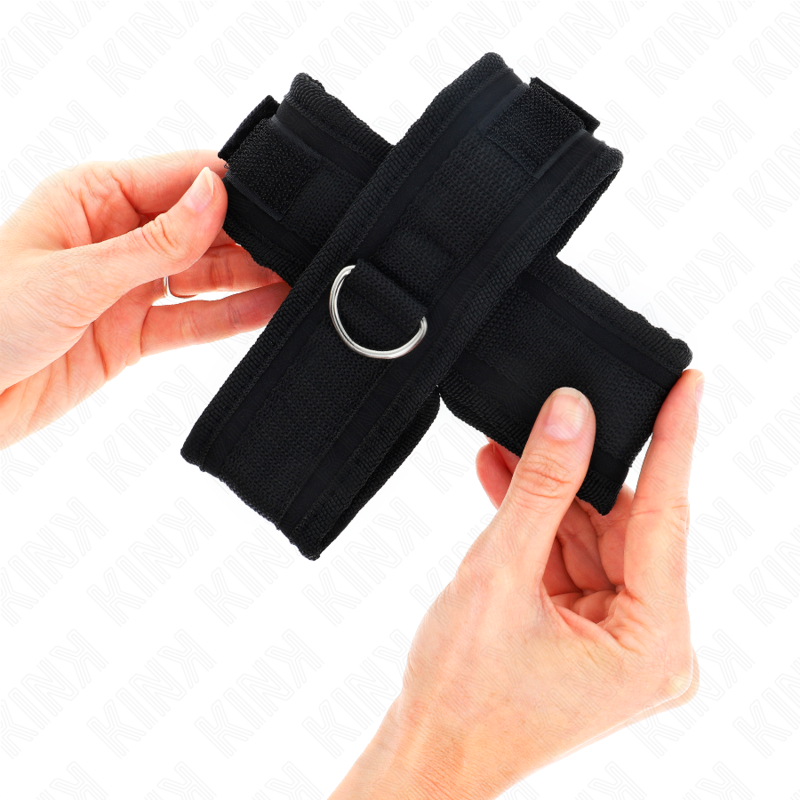 Alternative view of KINK - CROSS CUFFS BLACK 34 X 5.5 CM