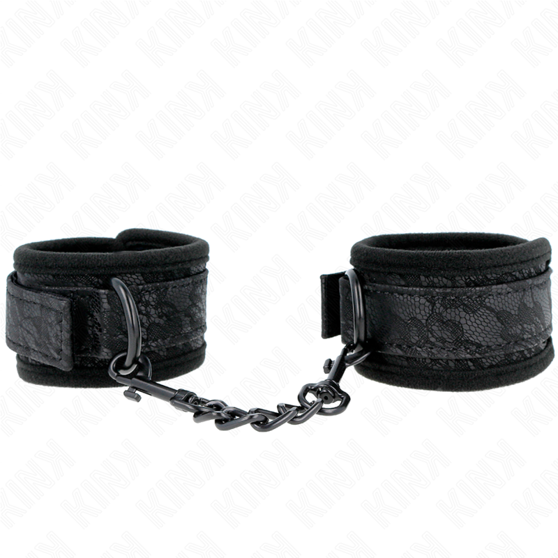 Alternative view of KINK - DARK LACE COVERED WRIST CUFFS NEOPRENE ADJUSTABLE BLACK 20-29 CM X 5 CM