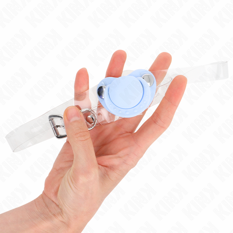 Alternative view of KINK - LIGHT BLUE PACIFIER SHAPED GAG 5.5 x 4 CM ADJUSTABLE 43-60 CM
