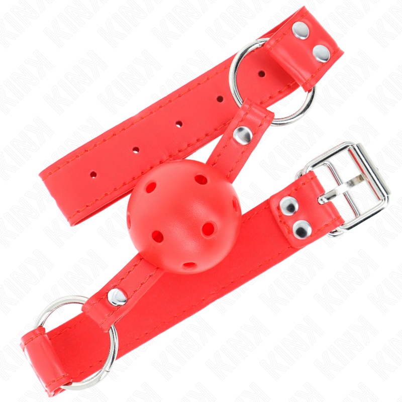 Alternative view of KINK - COMPLETE RED HOLLOW HARD BALL GAG 62 x 2 CM