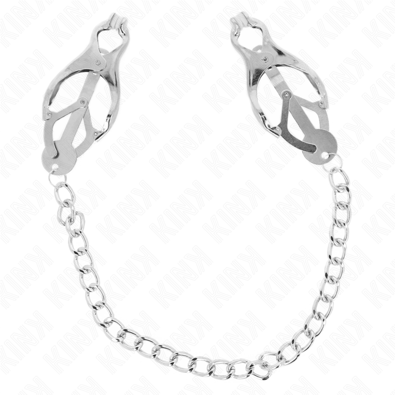 Alternative view of KINK - JAPANESE CLOVER NIPPLE CLAMPS WITH CHAIN SILVER 30 CM