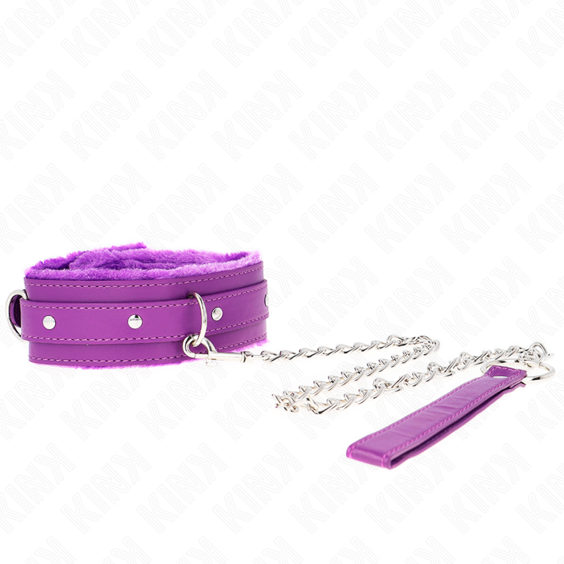 Alternative view of KINK - COLLAR WITH LEASH 65 CM WITH RESTRICTIONS PURPLE 36-42 CM X 5.5 CM