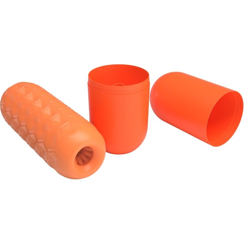 Alternative view of PRETTY LOVE - TWIN BALLS MALE MASTURBATOR ORANGE