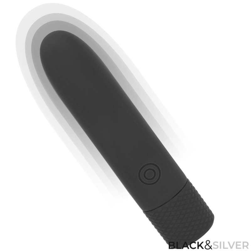 Alternative view of BLACK  SILVER - GERI USB RECHARGEABLE VIBRATING BULLET 8 VIBRATIONS BLACK 10 X 2.2 CM