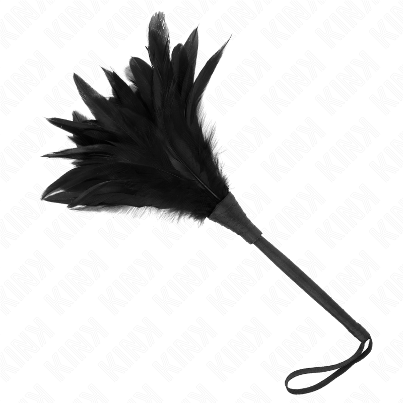 Alternative view of KINK - BLACK MAIDS HORN SHAPED TICKLE CHICKEN FEATHERS 36 CM