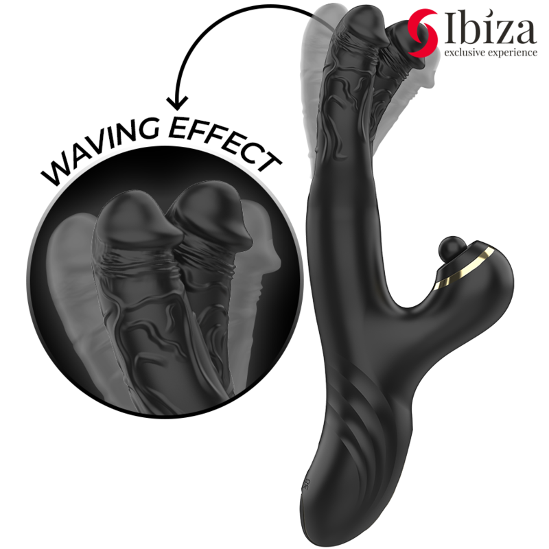 Alternative view of IBIZA - TWO DRAGONS DOUBLE VIBRATOR BLACK