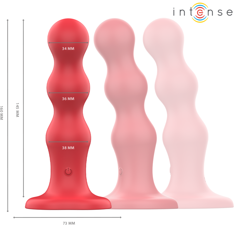 Alternative view of INTENSE - CODY VIBRATOR WITH SUCTION CUP RED REMOTE CONTROL