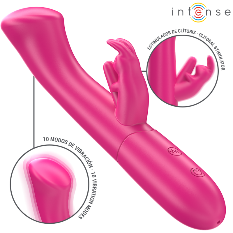 Alternative view of INTENSE - JULIETA RABBIT VIBRATOR 18.6 CM 10 VIBRATIONS PINK