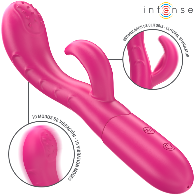 Alternative view of INTENSE - AMARA VIBRATOR WITH STIMULATING TONGUE 10 VIBRATIONS PINK