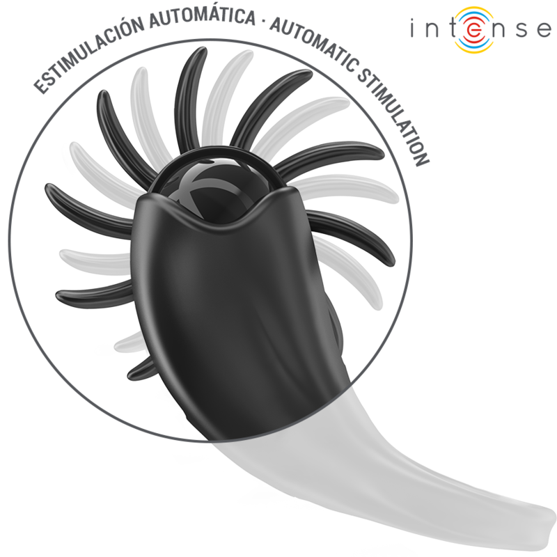 Alternative view of INTENSE - MABEL VIBRATING RING 10 VIBRATIONS WITH CLITORIS STIMULATOR BLACK