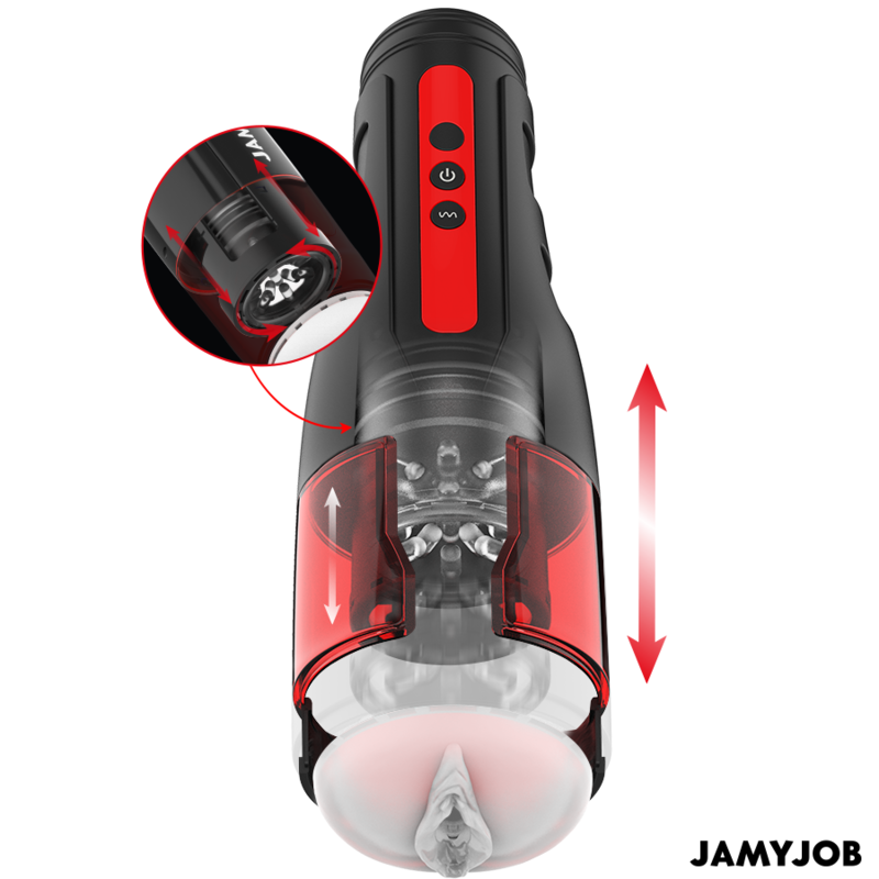 Alternative view of JAMYJOB - CYCLONE AUTOMATIC VAGINA MASTURBATOR 10 ROTATION AND THRUST MODES