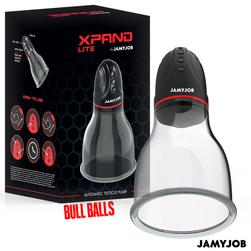 Alternative view of JAMYJOB - XPAND LITE AUTOMATIC TESTICLE PUMP 3 SUCTION LEVELS GREY