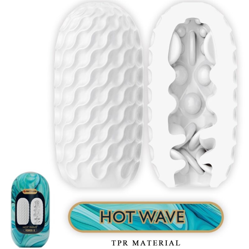Alternative view of PRETTY LOVE - HOT WAVE SILICONE MALE MASTURBATOR WHITE