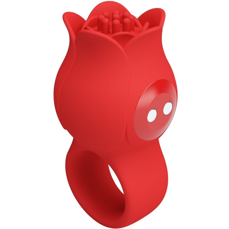 Alternative view of PRETTY LOVE - JAE ROSE SHAPED FINGER VIBRATOR 10 VIBRATIONS RED