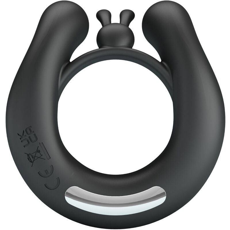 Alternative view of PRETTY LOVE - DAHLIA VIBRATING RING + CLITORIS STIMULATOR 12 VIBRATIONS BLACK