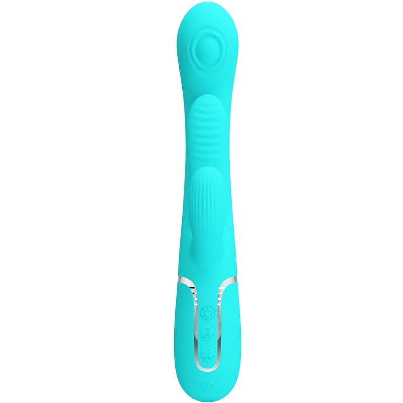 Alternative view of PRETTY LOVE - SHANIA TRIPLE RABBIT MULTIFUNCTION VIBRATOR 3 IN 1 BLUE