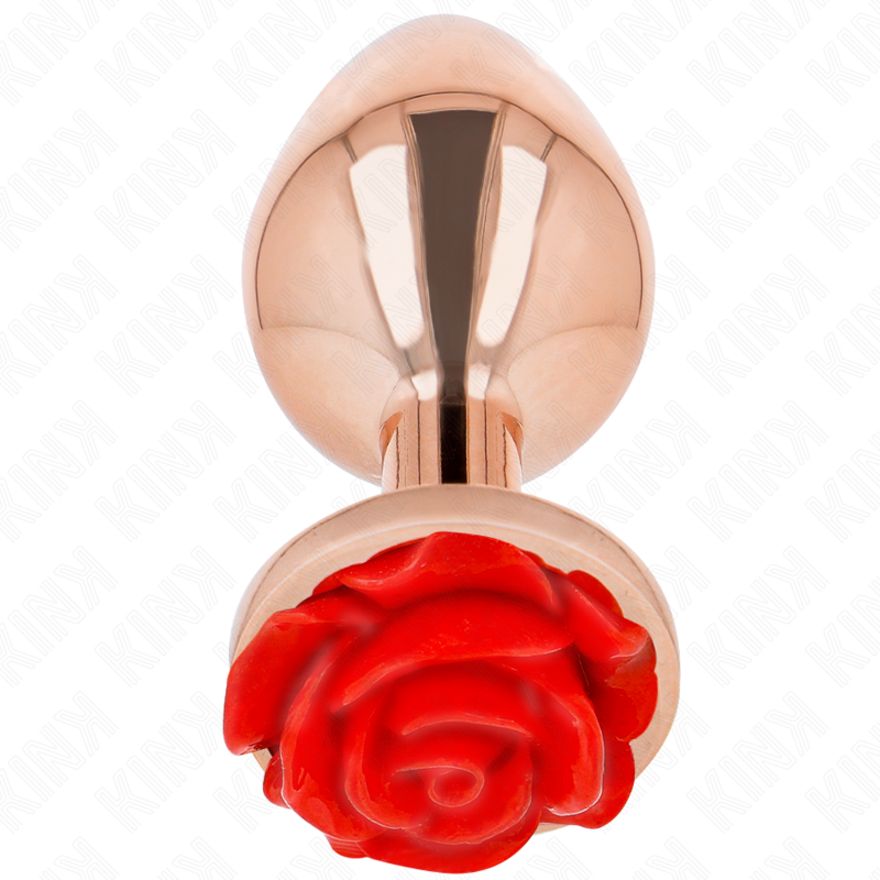 Alternative view of KINK - PINK GOLD ANAL PLUG WITH RED ROSE L
