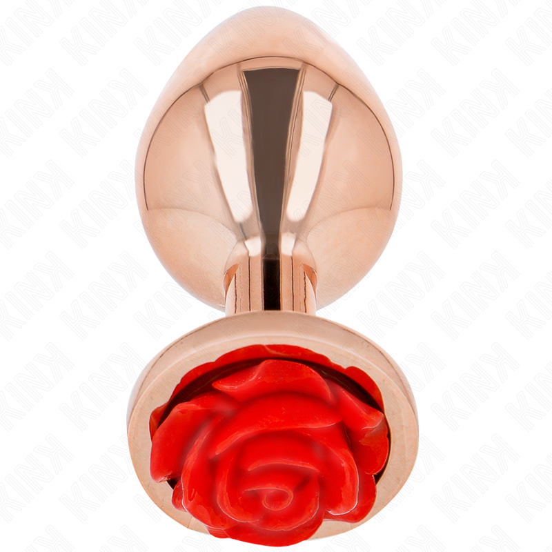 Alternative view of KINK - PINK GOLD ANAL PLUG WITH RED ROSE M