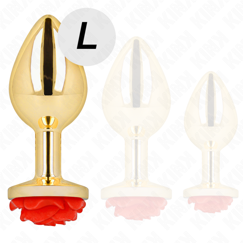 Alternative view of KINK -  PLUG ANAL GOLD ROSE RED SIZE L