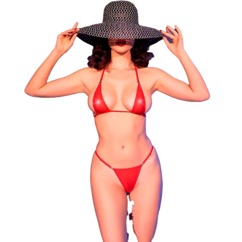 Alternative view of CHILIROSE - CR 4840 MICRO BIKINI RED S/M