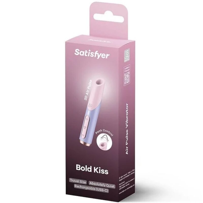 Alternative view of SATISFYER - BOLD KISS WAVE CLITORIS STIMULATOR PINK / VIOLET