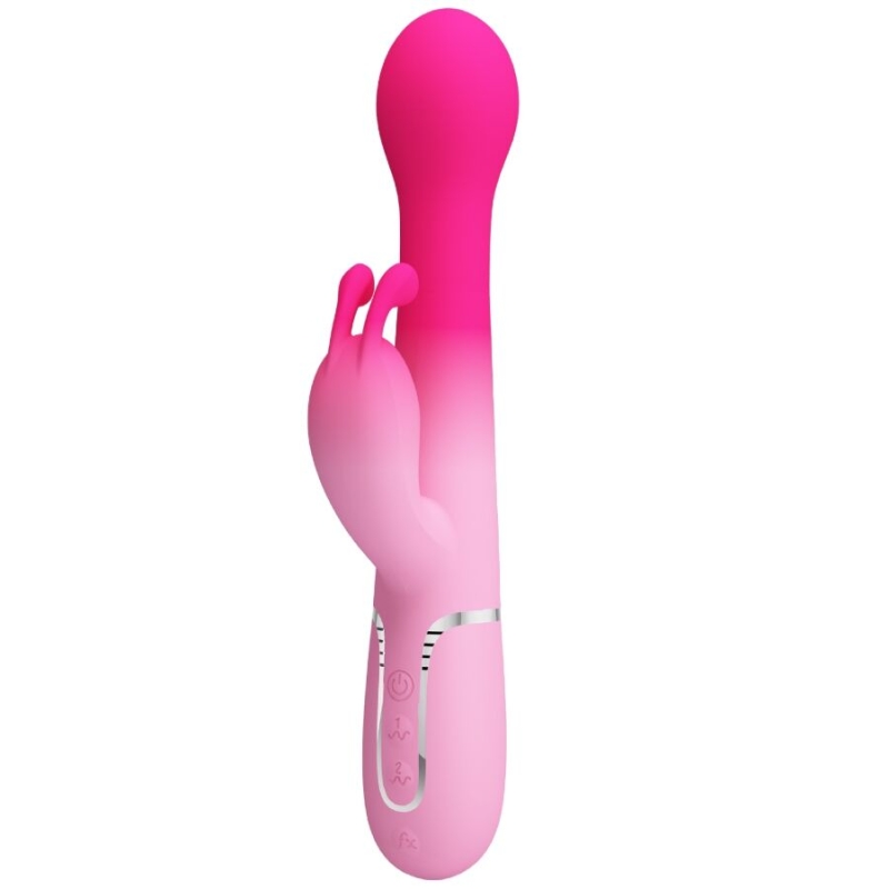 Alternative view of PRETTY LOVE - DEJON 3 IN 1 MULTIFUNCTION RABBIT VIBRATOR PINK