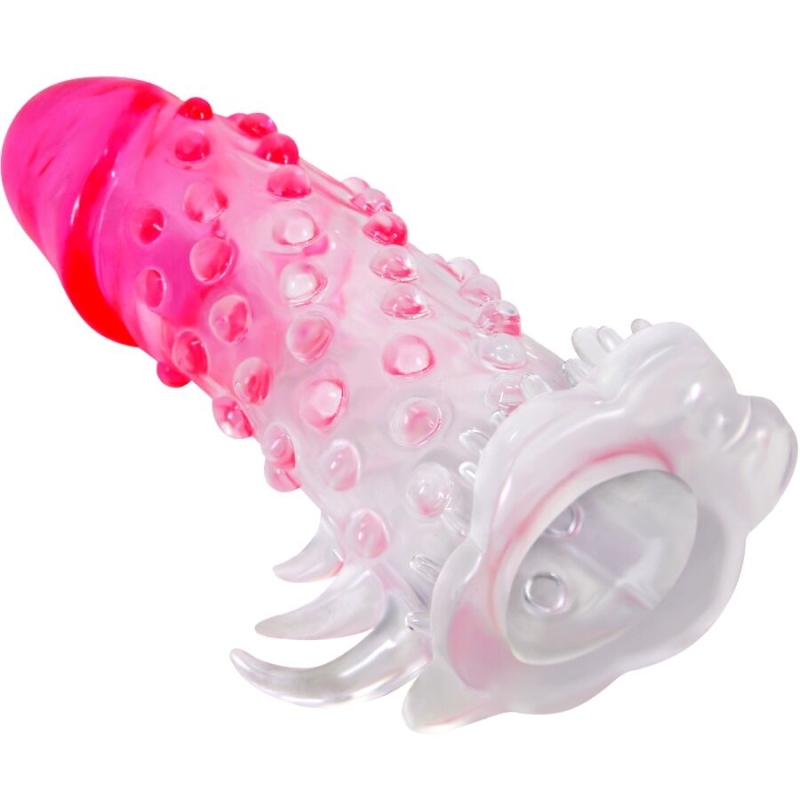 Alternative view of PRETTY LOVE - WILFORD REALISTIC ENLARGEMENT SHEATH WITH EMBOSSED PENIS PINK