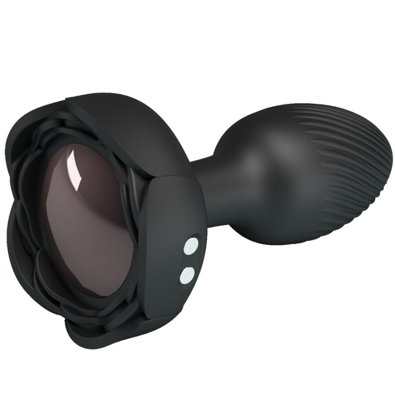 Alternative view of PRETTY LOVE - OLMAN ANAL PLUG WITH  LED LIGHT BLACK 8.8 CM