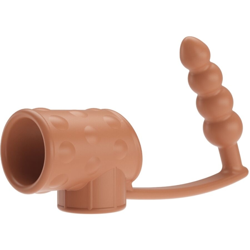 Alternative view of PRETTY LOVE - PENIS SLEEVE WITH ANAL PLUG NATURAL