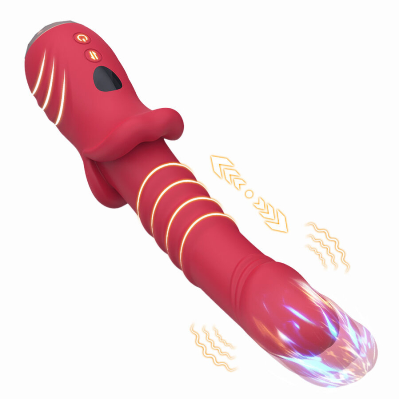 Alternative view of ARMONY - POINT A STIMULATING VIBRATOR DILDO RED