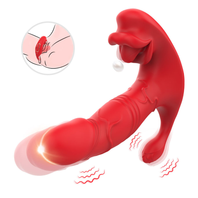 Alternative view of ARMONY - ANAL VIBRATOR PANTY C AND G-SPOT STIMULATOR REMOTE CONTROL RED