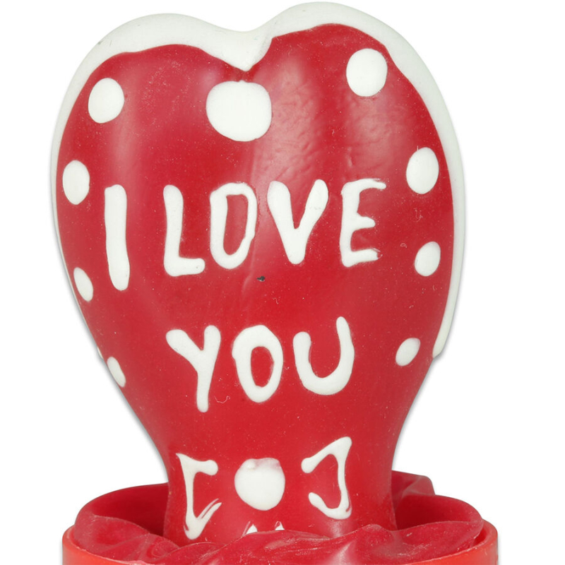 Alternative view of CONDOMERIE - HANDPAINTED NOVELTY CONDOMS HEART - I LOVE YOU MODEL 1
