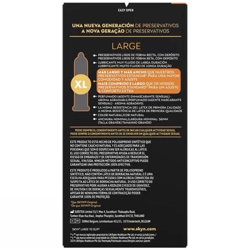 Alternative view of SKYN - LARGE EXTRA ADJUSTMENT CONDOMS 10 UNITS