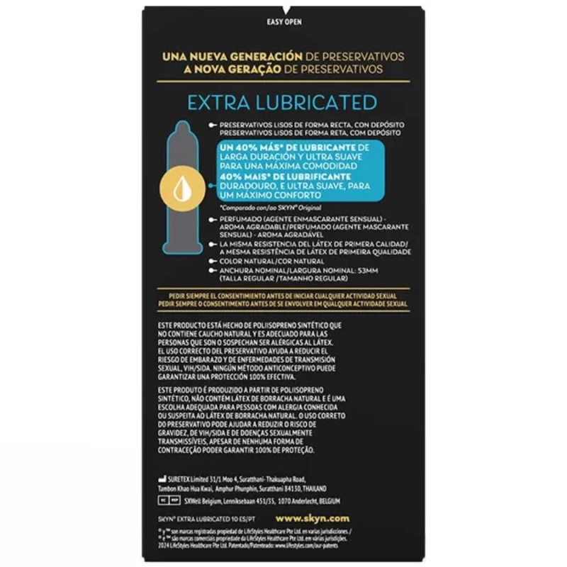 Alternative view of SKYN - EXTRA LUBRICATED CONDOM 10 UNITS