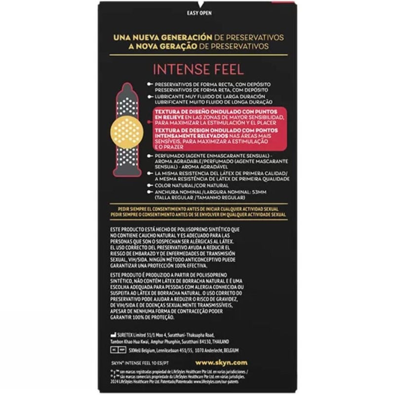 Alternative view of SKYN - INTENSE FEEL TEXTURED CONDOM WITH WAVY DESIGN 10 UNITS