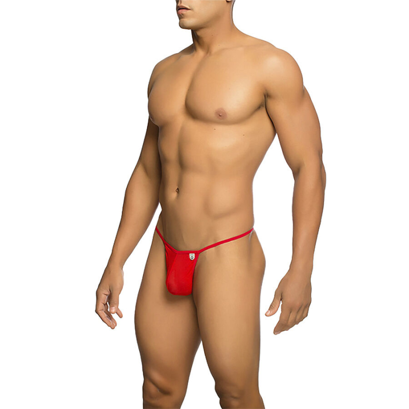 Alternative view of MOB - TRANSPARENT RED T-SHAPED THONG SIZE L/XL